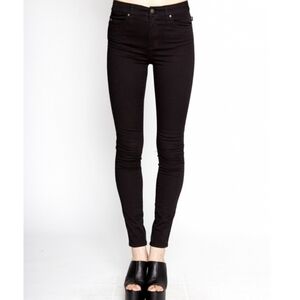 Tripp NYC Y2K Low-Rise Black T-Back Skinny Jeans, size 18R